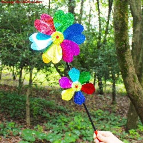1x Kids Colorful Windmill Wind Spinner Home Garden Yard Decor Outdoor Baby Toys