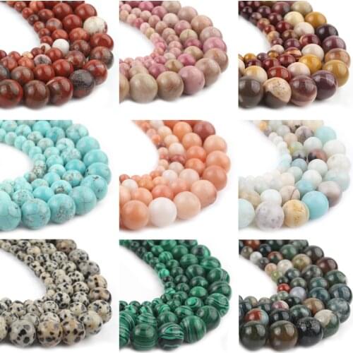 2-8mm Natural Stone Beads 21 Style Rhodonite Mookatite Garnet Agates Round Mineral Beads for Jewelry Making DIY Bracelet 15
