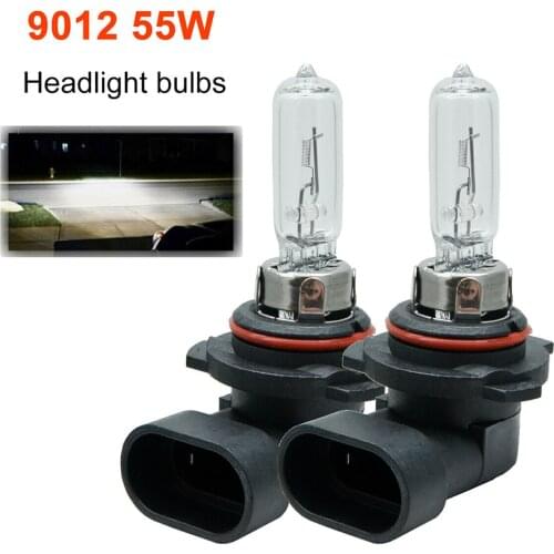 2pcs 9012 HIR2 PX22D Car HeadLight Bulb Wider Driving Vision 12V 55W Clear Halogen Headlamp Light Bulb Car Accessories Dropship