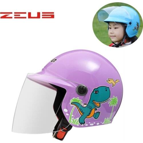 2019 Taiwan ZEUS children half helmet motorcycle electric bicycle helmets four seasons boys/girls baby safety helmet size S