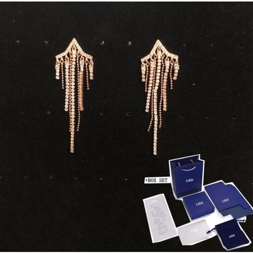 2020 Fashion Jewelry SWA New FIT STAR Perforated Tassel Earrings Charming Spherical Chain Decoration Ladies Romantic Gifts