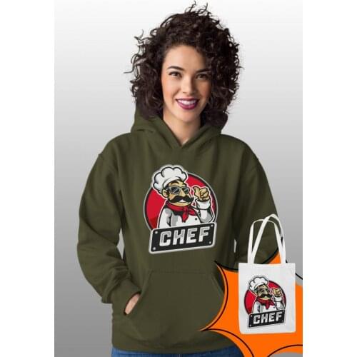 Angemiel Wear Watercolor Woman Portrait Green Women 'S Hooded Sweatshirt Bags Kombin