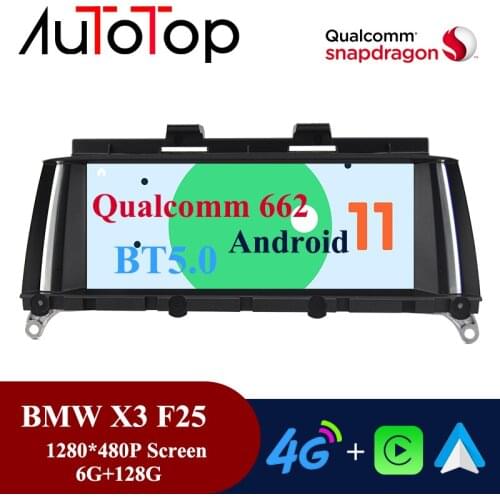 AUTOTOP 8.8" BMW F25 Android 11 CIC NBT Auto Radio GPS Autoradio Headunit Navigation For BMW X4 X3 F25 F26 2010-2017 Stereo