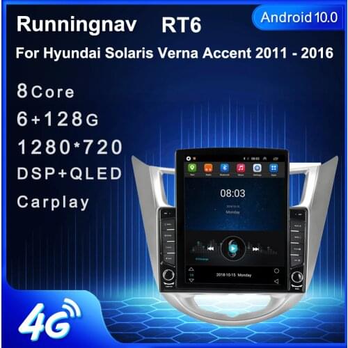 9.7" Android 10.1 For Hyundai Solaris Verna Accent 2011 - 2016 Car Radio Multimedia Video Player Navigation GPS RDS no dvd