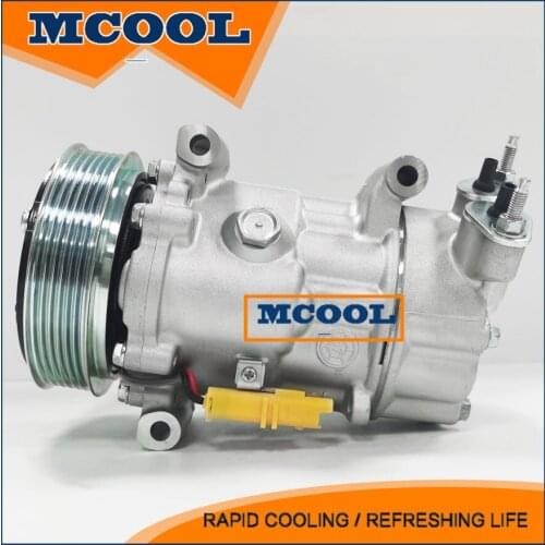 SD6V12 CAR AC COMPRESSOR For Citroen Fiat Peugeot 206 307 9655191580 9684480480 9800822280 6453XJ 6453QG 6453QE 6453QH 1450 1908
