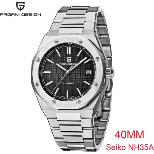 2021 PAGANI DESIGM Top Brand New Mens 40mm Sapphire Mechanical Clock Stainless Steel Mens 100m Waterproof Watch Reloj Hombre