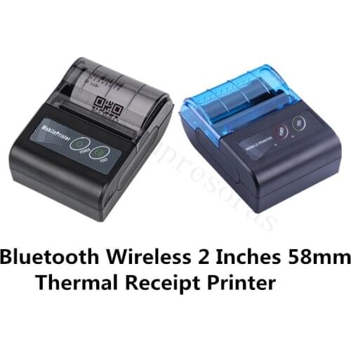Ink-free Black Blue Pocket Receipt Bill Printer DC5V USB Thermal Invoice Printer Bluetooth Wireless PC Mobile Printer Imprimante