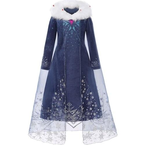 Elsa Dresses For Girls Clothes Kids Cosplay Anna Princess Dress Snow Queen Vestido Childrens Costumes Birthday Party Rapunzel