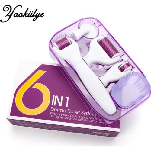 DRS 4/5/6/8 In 1 Derma Roller Needle Microdermabrasion Facial Rollor Microneedle Kits Skin Rejuvenation Remove Scars Skin Care