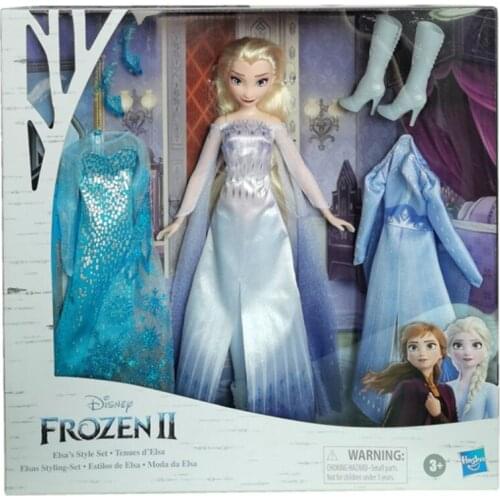 Hasbro Elsa Frozen 2 Princess Magic Figurine Anime Change Clothes Dolls PVC Action Figure Model Toy Kids Gift