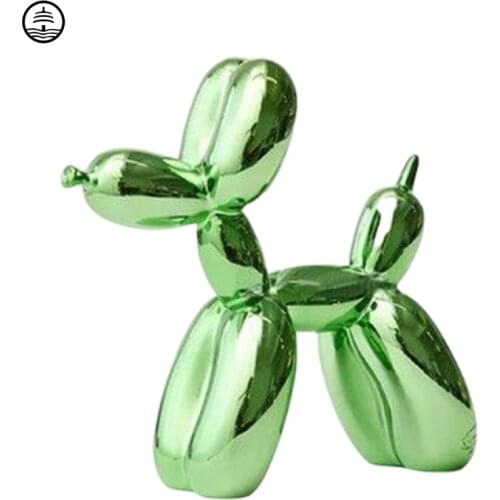 Home Decor Figurines Nordic Resin Color Balloon Dog Cartoon Art Statue Modern Home Living Room Decoration Accessories Sculpture