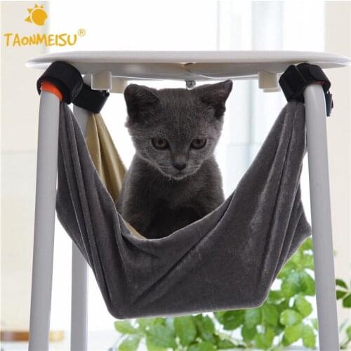 TAONMEISU Pet Dog Hammock Removable Hanging Cotton Flannelette Bed for Chair Cage Small Pets Animals Swing 2 Color
