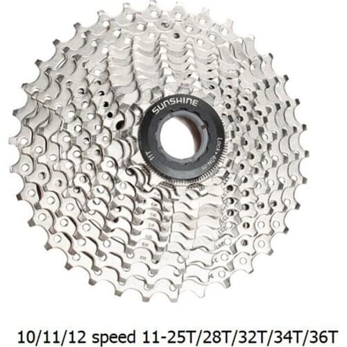 10/11/12 Speed Road Bike Freewheel 11-25/28/32/34/36T Cassette Sprocket Bicycle Flywheel Steel For Shimanos SRAM