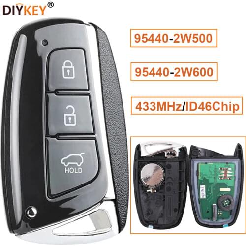 KEYECU Smart Remote Car Key Fob 3 Button 433MHz ID46 Chip for Hyundai Santa Fe 2012-2015 FCC ID: 95440 2W500 / 2W600