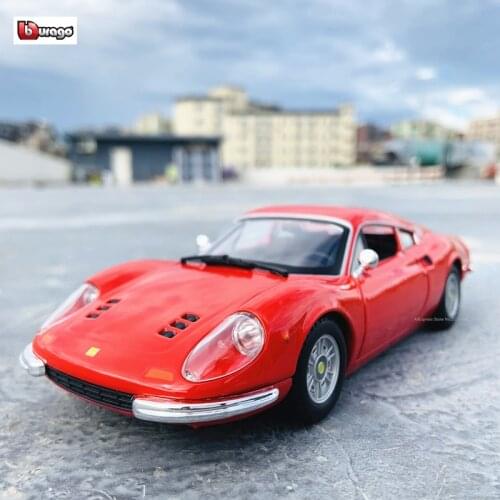 Bburago 1:24 Ferrari 246GT collection manufacturer authorized simulation alloy car model crafts decoration collection toy tools