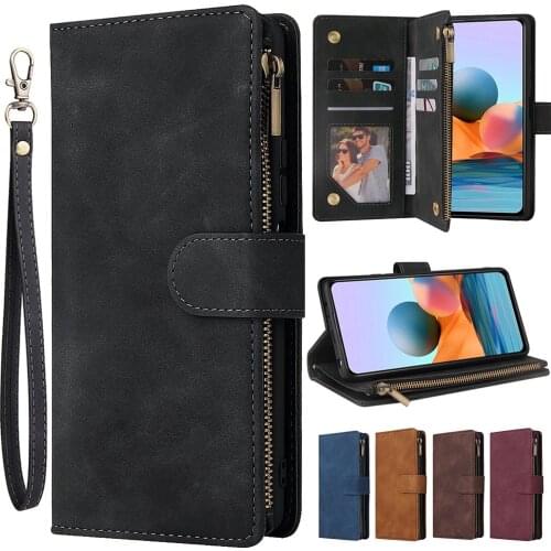 Leather Flip Case For One Plus 1+7 8 Pro 7 7T On 9 Cards Solt Wallet for OnePlus 8T 7T 8 7 Pro 7Pro 8Pro 7TPro Phone Bag Cover
