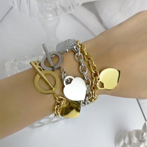 Hot Sale Buckle Design Bracelet New Style Brand Women Bracelet Gold Chain Heart Bangles Carter Bracelets Pulseira Fine Jewelry