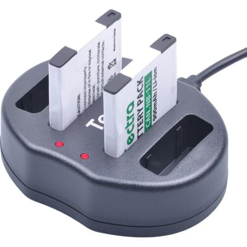 2pack NB-11L for Canon NB-11L/11LH Camera Battery with USB Dual Charger for Canon PowerShot A2400 A2500 A2600 A3400 A3500 A4000