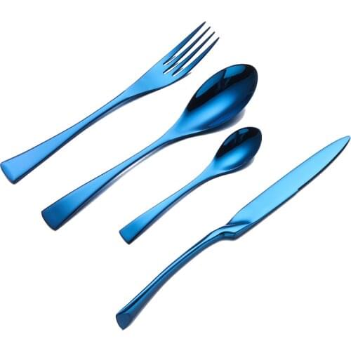 Stainless Steel Cutlery Set4pcs Kitchen Set Dinnerware Spoon Fork Knife Tableware Cutlery Mirror Silverware Dinner Set Tableware