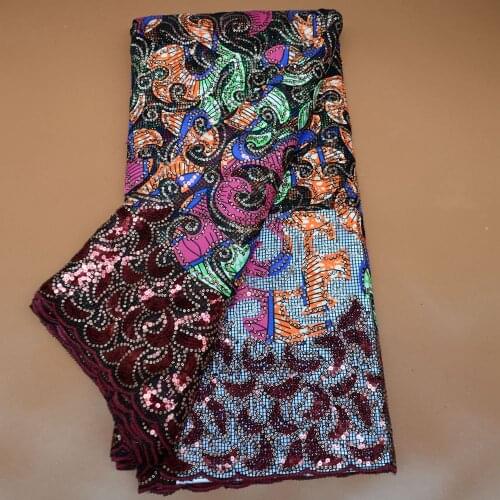 KAKATEX New African Squins Wax Voile Lace Fabric African Lace Fabric High Quality French Tulle Lace Fabric For Wedding Party