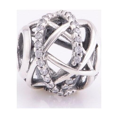 New 925 Sterling Silver Galaxy Openwork Charms for DIY Jewelry Making Suitable for Pandora Style Charm Bracelets & Necklaces