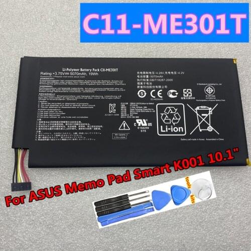 New Original C11-ME301T 5070mAh Battery For ASUS Memo Pad Smart K001 10.1" Tablet Battery