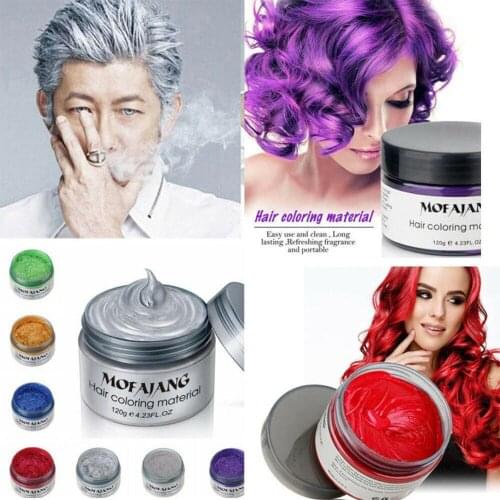Disposable Natural Hair Strong Gel Cream Hair Wax Styling Pomade Silver Grandma Grey Hair Dye for Women Men