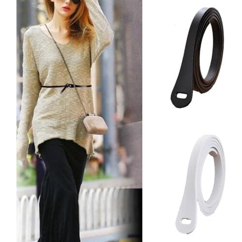 Luxury Female Belt for Women red Bow design Thin PU Leather Jeans Girdles Loop strap belts bownot brown dress coat accessories