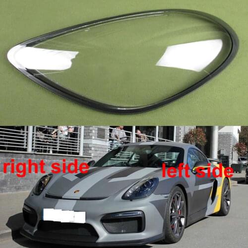 For Porsche Cayman 981 Headlight Transparent Lampshade Headlamp Cover Lamp Shell Headlights Lens Glass