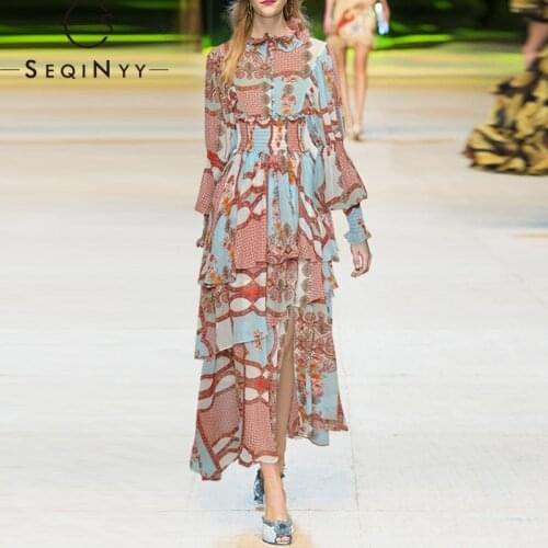 Синие летние платья SEQINYY China At AliExpress