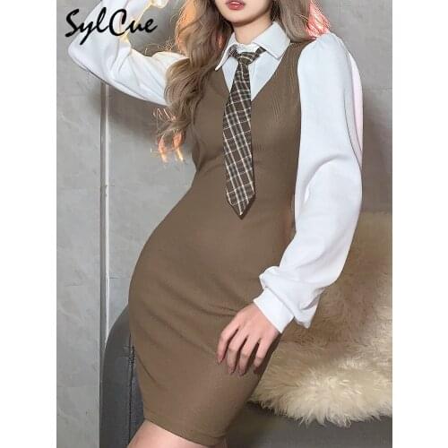 Модные платья-рубашки SylCue China At AliExpress