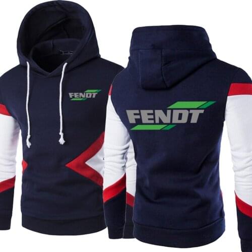 New Spring Autumn Fashion Patchwork Men Pullover FENDT Logo Hoodies Sweatshirts Casual Cotton Hoody 5 Colors