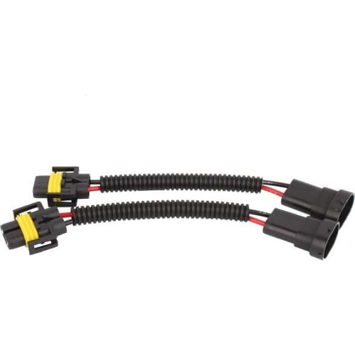 2pcs Car H11 H9 H8 Extension Cable Wiring Harness Sockets Wires for Car Headlights Fog Lights Auto Accessories
