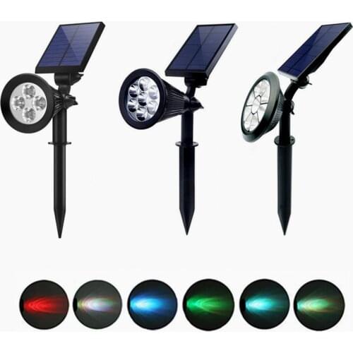 4/7/9 LED Outdoor Solar Lights RGB Changing Lawn Ground Lamp Waterproof Landscape Spotlights Garden Decoration Outdoor Lights