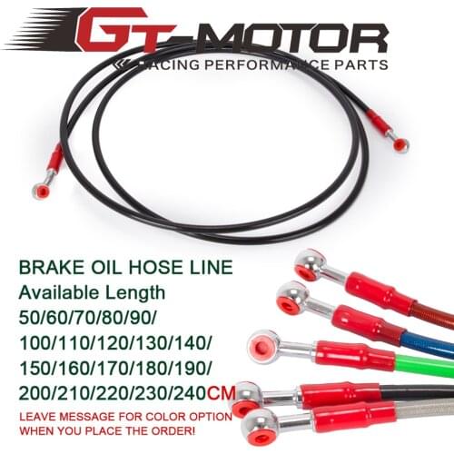 Universal Motorcycle 500mm To 2400mm Dirt Bike Reinforce Hydraulic Brake Line Clutch Oil Hose Tube For Most Model Honda Kawasaki
