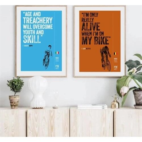 Cycling Art Inspirational Statement Posters and Prints Canvas Painting Wall Art Pictures for Living Room Room Decor Aesthetic