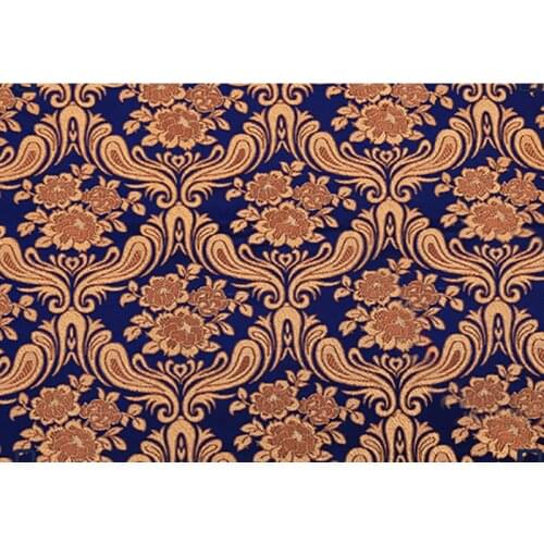 High quality Metallic Jacquard Brocade Fabric, silk nylon 3D jacquard fabric for Coat Dress table cloth decorative home tissue