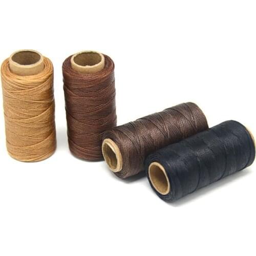 High Quality Durable Meters Leather Waxed Thread Cord for DIY Handicraft Tool Hand Stitching Thread Color Random