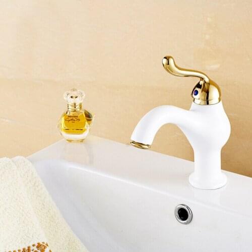 L16065 High Quality White Color Brass Material Vanity Faucet