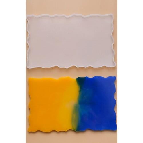 NOT AS LONG diy Mirror Rectangular Small Tray Silicone Mold Making Decorations Setting Table Making Handmade Household Items