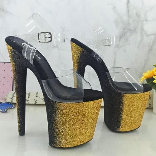 Leecabe 8Inch/20cm Womens Platform Sandals party High Heels Shoes Pole Dancing Shoes