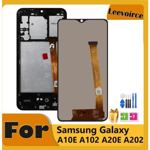 5.8" Original For Samsung Galaxy A20E LCD Display A202 SM-A202F/DS Touch Screen Digitizer For Galaxy A102F A10E A102 LCD Replace
