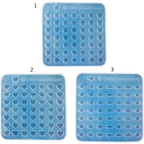 Stars Love Heart Candy Epoxy Resin Mold Cookie Biscuit Cake Baking Silicone Mould DIY Crafts Jewelry Pendant Casting Tools