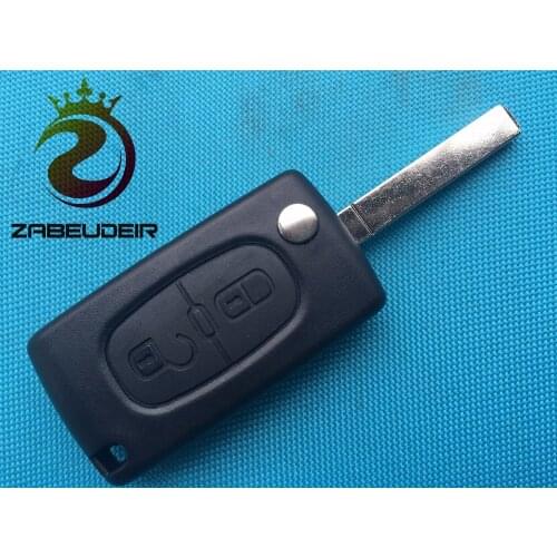 1Pc Of New Shell For Citroen C2 C3 Replacement Remote Key FOB 2 Button Case Blank VA2 Blade With Battery Place No Logo Auto Part