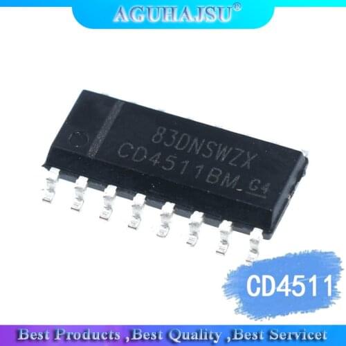 10pcs/lot SMD CD4511 HEF4511 BCD to 7 segment latch decoder SOP-16 new original