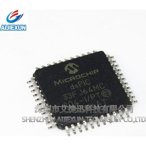 2Pcs DSPIC33FJ64MC204-I/PT TQFP44 MCU 16-bit dsPIC33F dsPIC RISC 64KB Flash 3.3V 44-Pin TQFP Tray 100% New and original