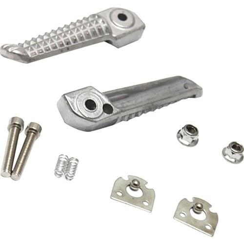 2 Pieces Front Rear Foot Pegs Footrest Kits For Yamaha YZF R1 2002-12 R6 2003-11