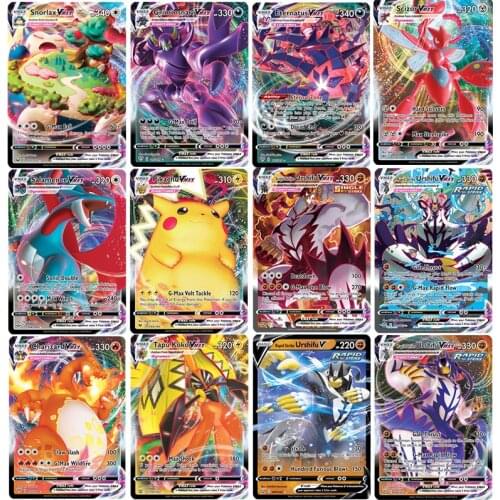 200PCS New Shining Pokemon Cards GX MEGA TRAINER TAG TEAM VMAX Trading Card Game Collection Toys
