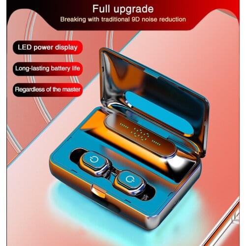 2021 TWS Bluetooth 5.0 Earphones Charging Box Wireless Headphone Digital Display Stereo Waterproof Earbuds Headsets With Mic