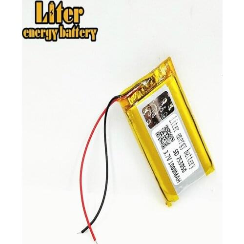 3.7V 1000mah 753050 tablet battery Rechargeable Battery For Mp3 MP4 MP5 DVD PAD mobile tablet pc power bank Battery